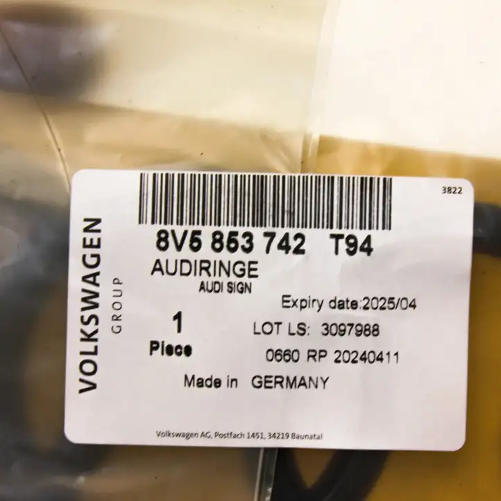 Audi A3/S3 8V (2012 - 2016) 8V5853742T94 Эмблема производителя — фото 5