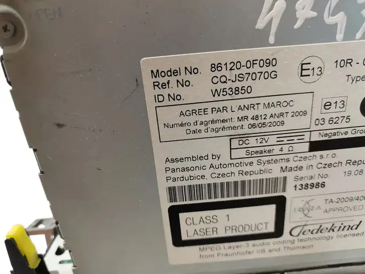 Toyota Verso (2009 - 2012) 86120-0F090 Магнитола / мультимедийная система — фото 6