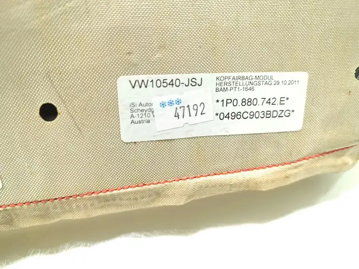 Seat Leon (1P) (2005 - 2012) 1P0880742E Боковая подушка безопасности шторка — фото 6