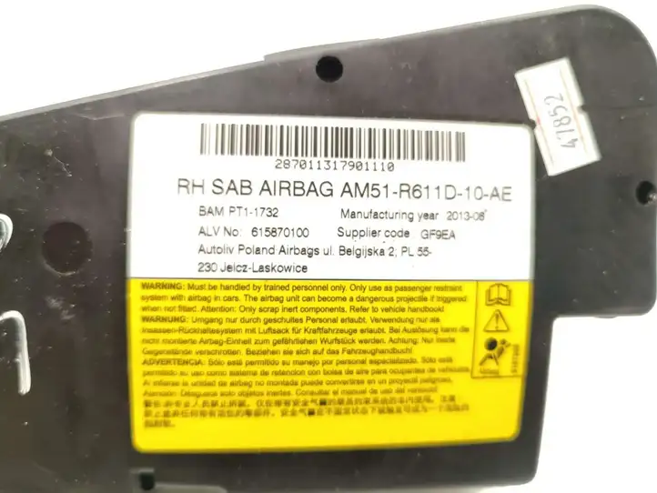 Ford Focus (2011 - 2015) AM51-R611D-10-AE Подушка безопасности сиденья — фото 6