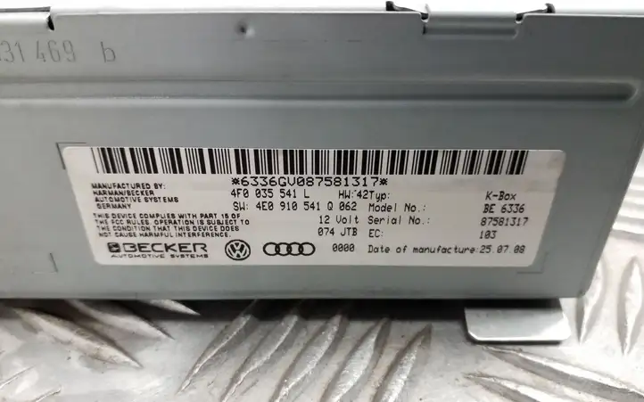 Audi A5 8T 8F (2007 - 2011) 4F0035541L Магнитола / мультимедийная система — фото 4