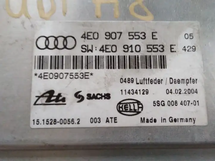Audi A8 S8 D3 4E (2005 - 2007) 4E0907553E Блок управления подвеской — фото 2