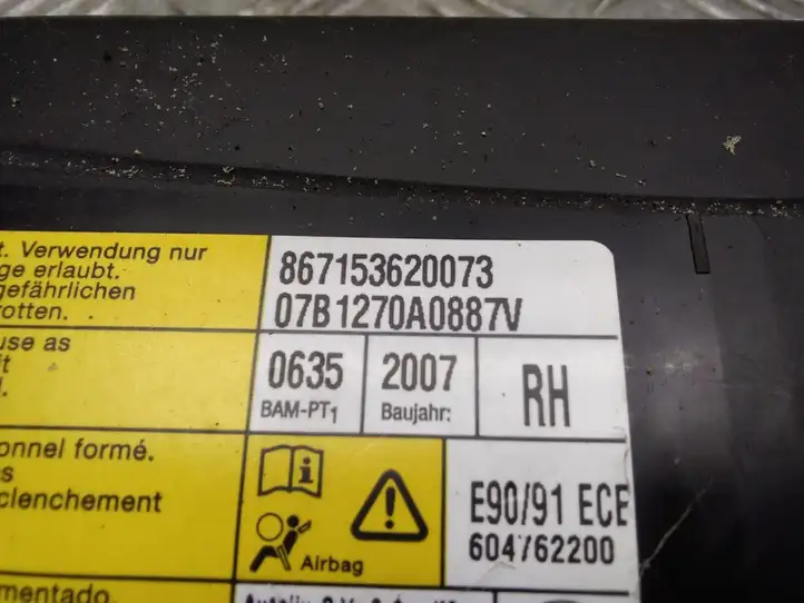 BMW 3 E90 E91 (2005 - 2012) 867153620073 Подушка безопасности сиденья — фото 3