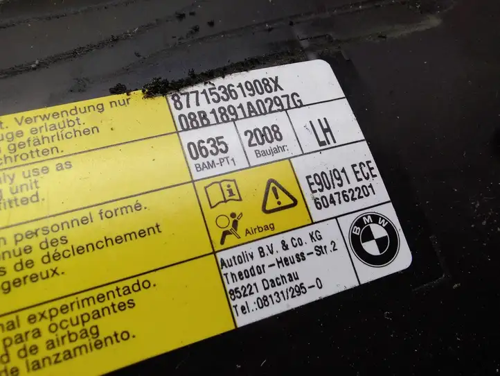 BMW 3 E90 E91 (2005 - 2012) 87715361908X Подушка безопасности сиденья — фото 4
