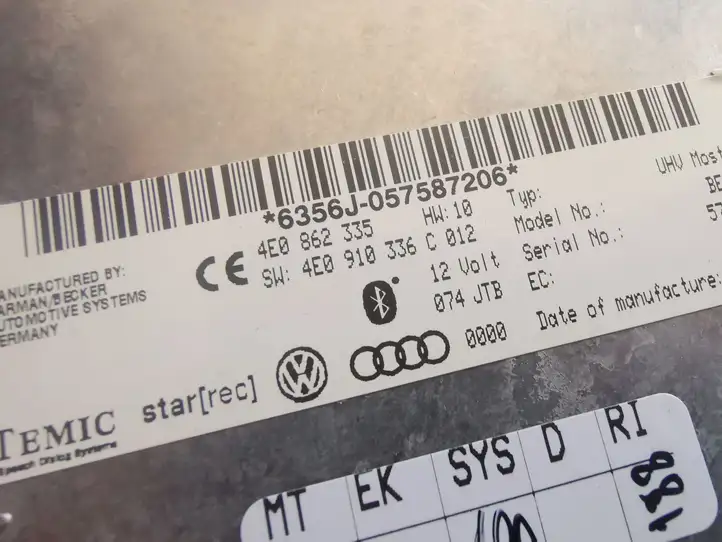 Audi A6 S6 C6 4F (2004 - 2008) 4E0862335 Прочие блоки управления — фото 3