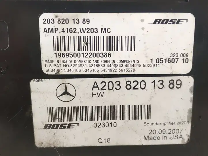 Mercedes-Benz C W203 (2000 - 2007) Усилитель звука — фото 5