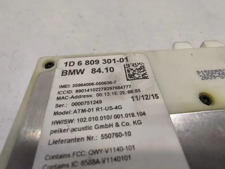 BMW 3 F30 F35 F31 (2012 - 2018) 6809301 Блок GSM — фото 4