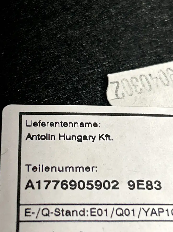 Mercedes-Benz A W177 (2018 - ) A1776905902 Звукоизоляция багажника — фото 5