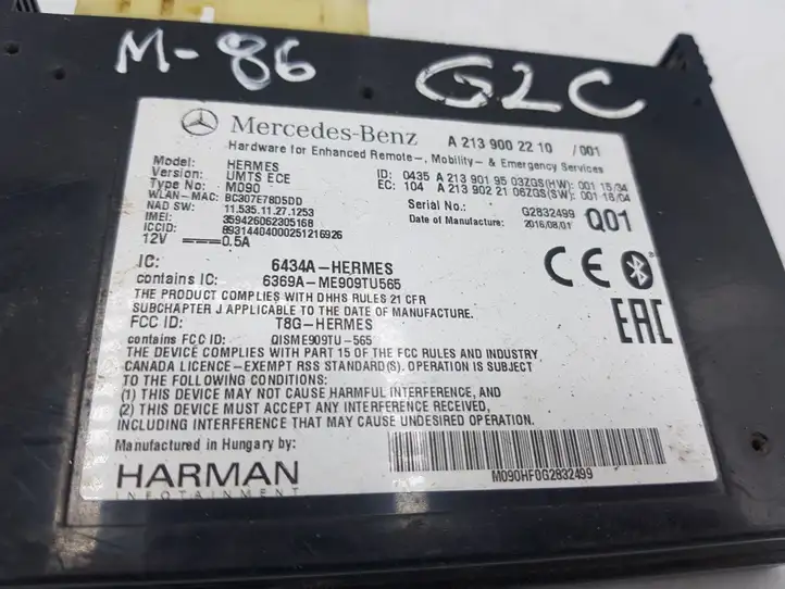 Mercedes-Benz C W205 (2014 - 2021) A2139002210 Bluetooth модуль — фото 2
