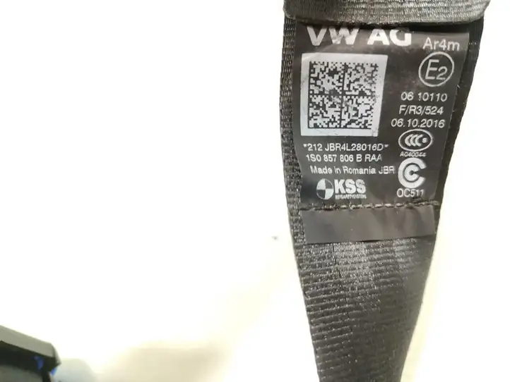 Skoda Citigo (2011 - 2017) 1S0857806B Задний ремень безопасности — фото 4