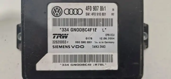 Audi A6 S6 C6 4F (2004 - 2008) 4F0907801 Блок управления стояночным тормозом — фото 3