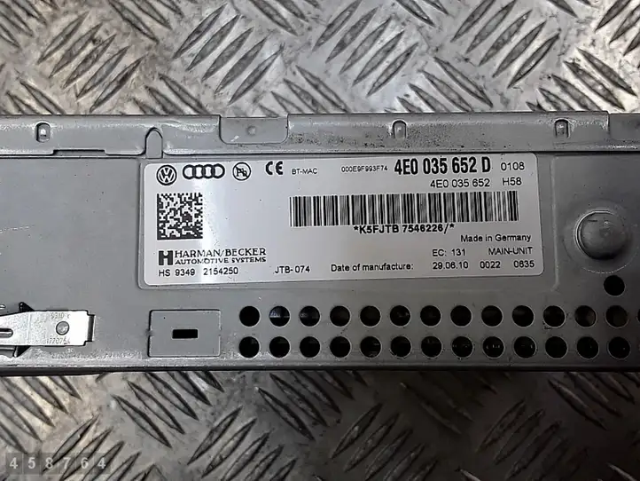 Audi A6 S6 C6 4F (2008 - 2011) 4e0035652d CD/DVD чейнджер — фото 4