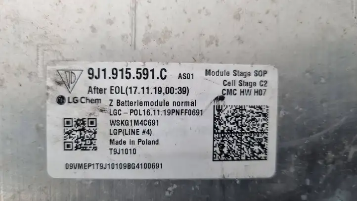 Porsche Taycan 9J1 (2019 - ) 9J1915591C Модуль аккумуляторной батареи гибридного автомобиля / электромобиля — фото 6