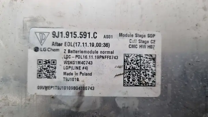 Porsche Taycan 9J1 (2019 - ) 9J1915591C Модуль аккумуляторной батареи гибридного автомобиля / электромобиля — фото 6