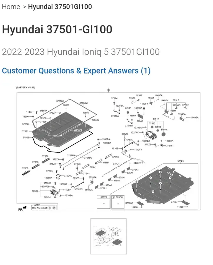 Hyundai Ioniq 5 (2021 - ) 37501GI100 Аккумулятор гибридного / электрического автомобиля — фото 12