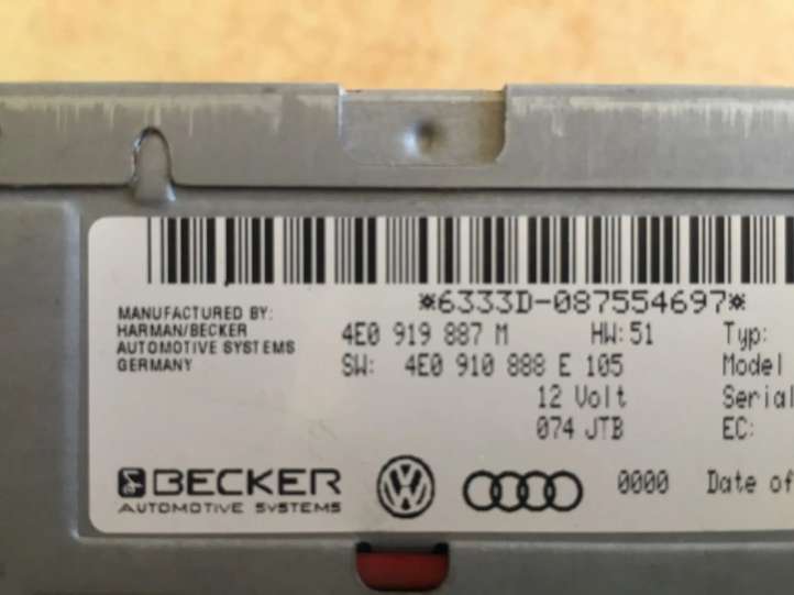 4E0910888E Audi A4 S4 B8 8K Navigacijos (GPS) CD/DVD skaitytuvas