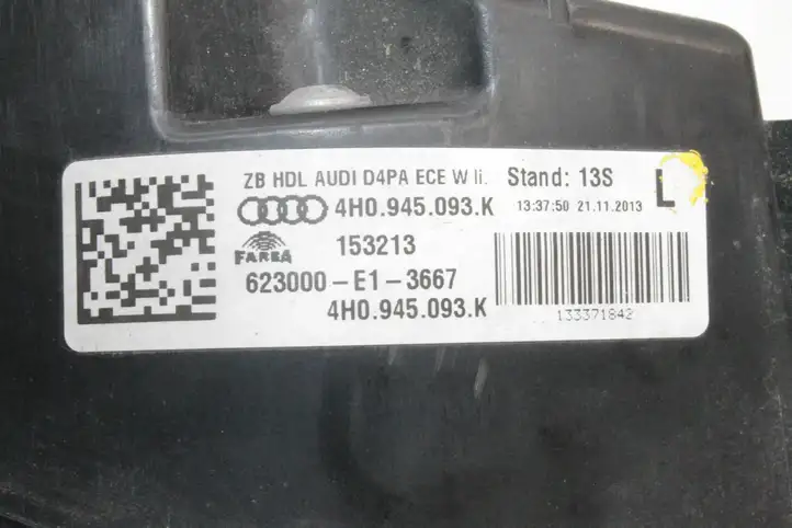 Audi A8 S8 D4 4H (2013 - 2017) 4H0945093K Задний фонарь в крышке багажника — фото 4