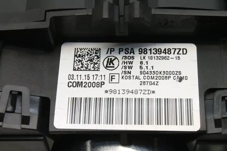 Citroen C4 Cactus (2014 - 2017) 98139487ZD Контактное кольцо SRS — фото 7