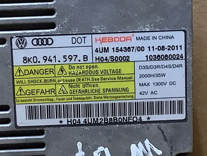 Volkswagen PASSAT B7 (2011 - 2014) 8K0941597B Блок розжига ксенона — фото 3