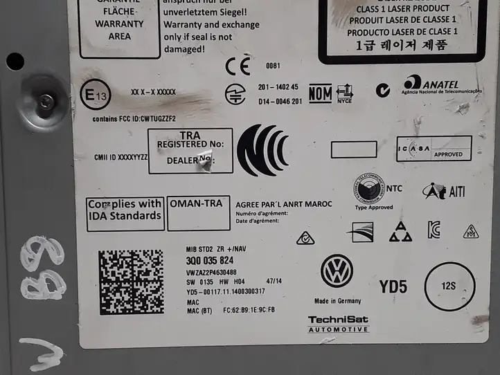Volkswagen PASSAT B8 (2015 - ) 3Q0035824 Контроллер мультимедийной системы — фото 3