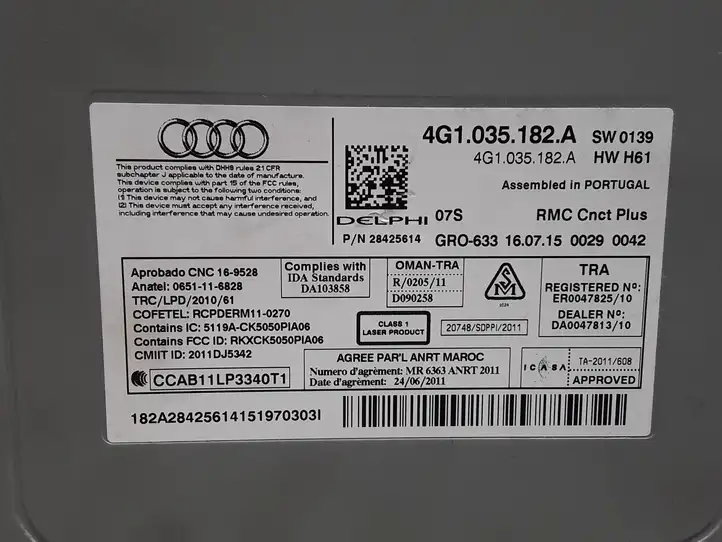 Audi A6 C7 (2014 - 2018) 4G1035182A Магнитола / мультимедийная система — фото 4