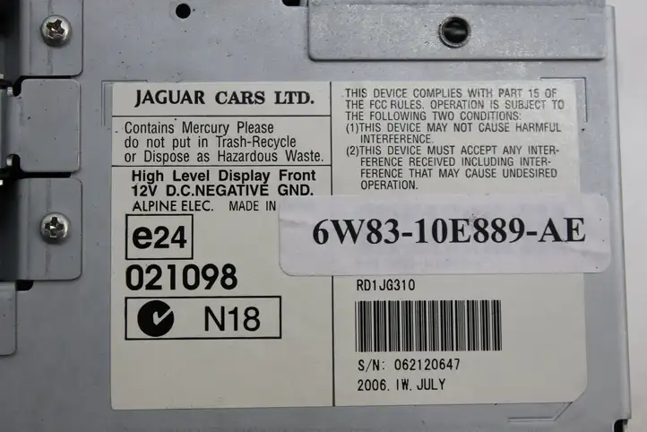 Jaguar XK - XKR (2004 - 2006) 6W8310E889AE Дисплей / маленький экран — фото 4