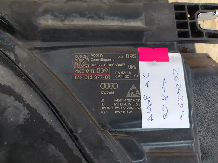 Audi A6 S6 C8 4K (2018 - ) 4K0941039 Передняя фара — фото 11