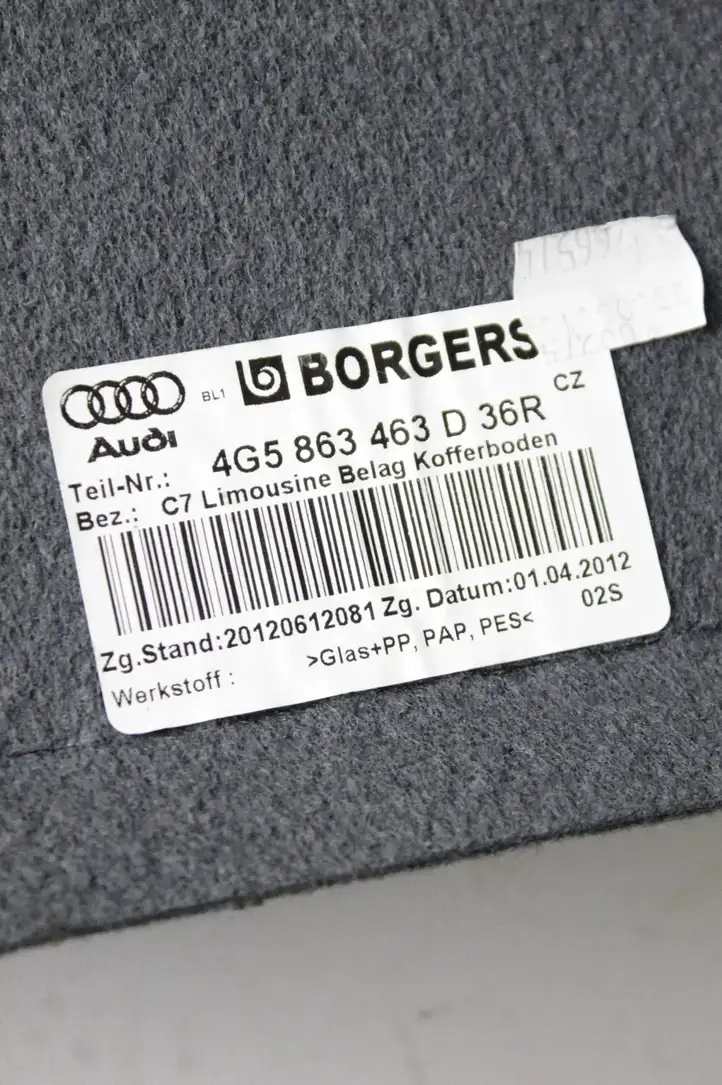 Audi A6 C7 (2011 - 2014) 4G5863463D Пол багажника — фото 7
