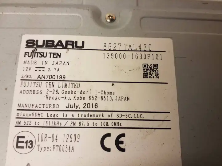 Subaru Outback (BS) (2014 - 2019) 86271AL430 Магнитола / мультимедийная система — фото 7