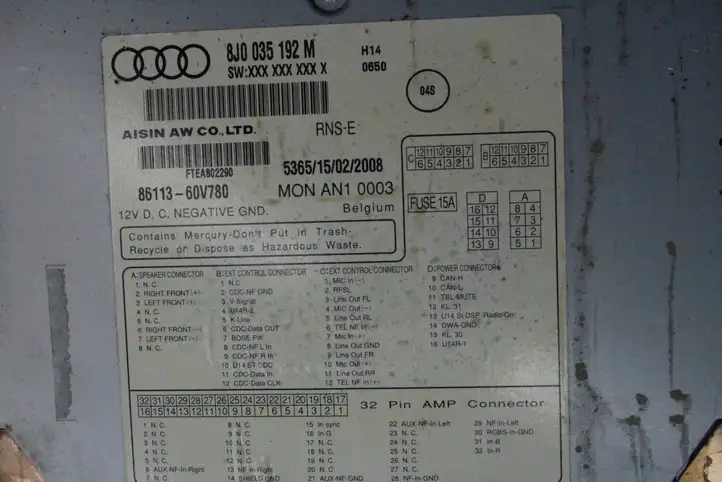 Audi TT TTS Mk2 (2006 - 2010) 8J0035192M Магнитола / мультимедийная система — фото 6