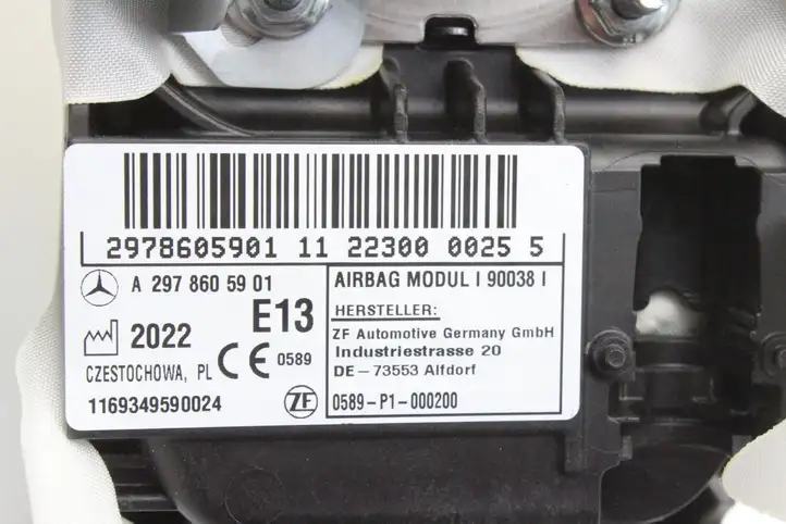 Mercedes-Benz EQS V297 (2021 - ) A2978605901 Подушка безопасности пассажира — фото 3