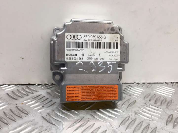 8E0959655G Audi A4 S4 B7 8E 8H Oro pagalvių valdymo blokas