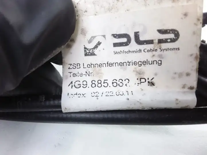 Audi A6 (2011 - 2014)  4G9885682 Трос/ручка заднего сиденья