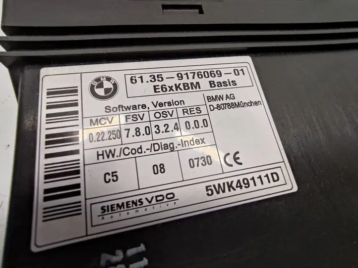 BMW 5 E60 E61 (2004 - 2010) 61359176069 Модуль управления кузовом (BCM) — фото 3