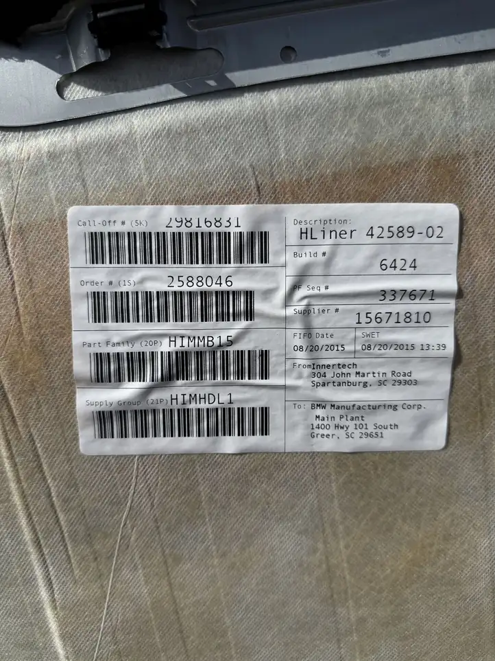 BMW X5 F15 (2013 - 2017) 805902508 Комплект потолочной обшивки — фото 11