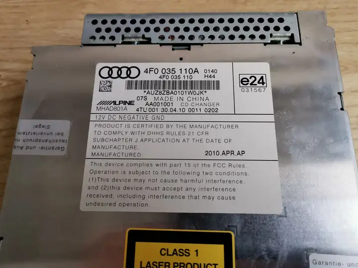 Audi A6 S6 C6 4F (2008 - 2011) 4F0035110A CD/DVD чейнджер — фото 7