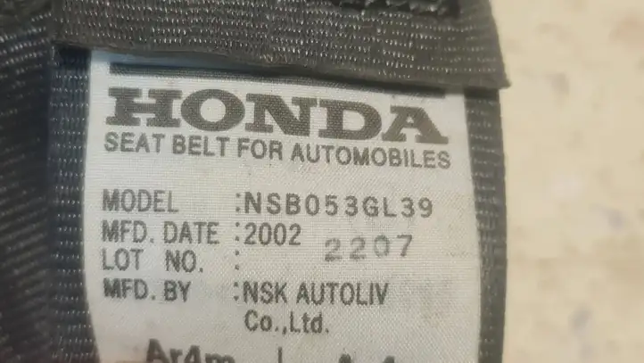 Honda HR-V (1998 - 2005) NSB053GL39 Задний ремень безопасности — фото 5