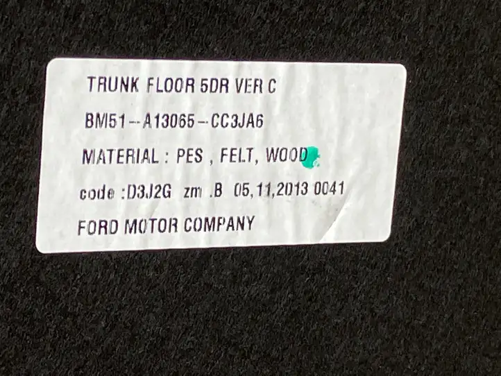 Ford Focus (2011 - 2015) BM51A13065 Пол багажника — фото 3