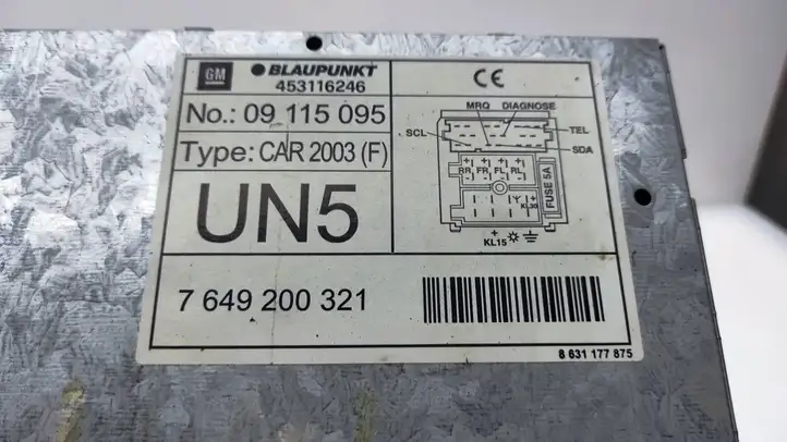 Opel Corsa C (2000 - 2003) 09115095 Магнитола / мультимедийная система — фото 3