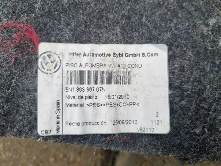 Volkswagen Tiguan (2007 - 2011) 5N1863367 Ковролин салона — фото 3