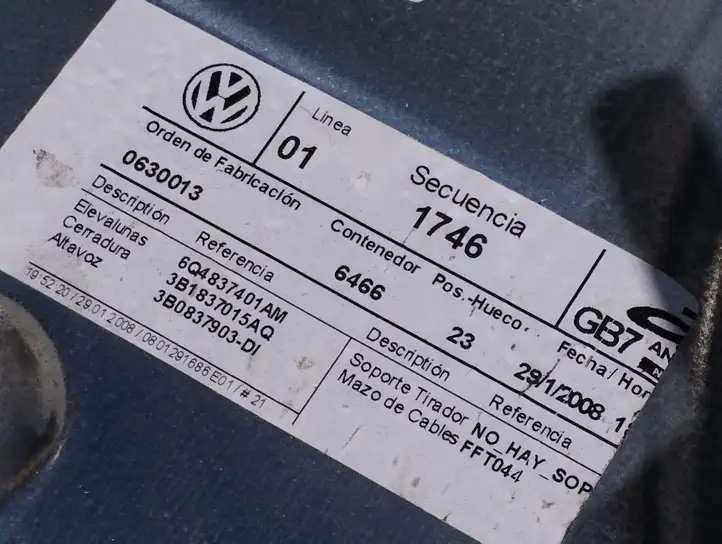 Volkswagen Polo (2005 - 2009) 6Q4837401AM Электростеклоподъемник передний (комплект) — фото 2