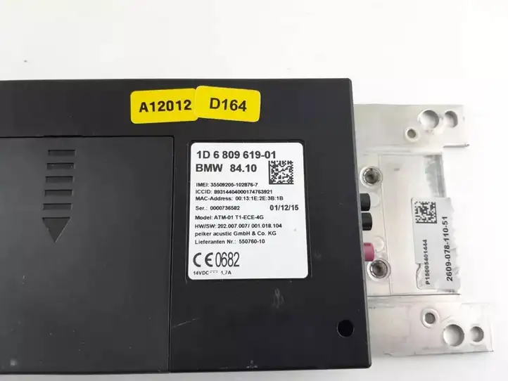 BMW 1 F20 F21 (2011 - 2019) 6809619 Блок GSM — фото 3