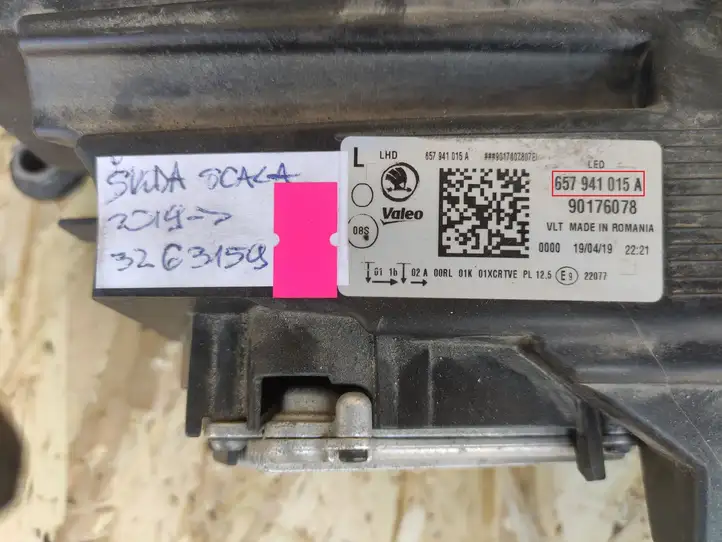 Skoda Scala (2018 - ) 657941015A Передняя фара — фото 5