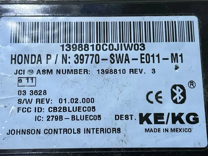 Honda CR-V (2006 - 2009) 1398810C0 Bluetooth модуль — фото 3