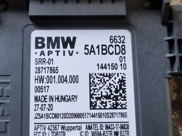 BMW 3 G20 G21 (2019 - ) 5A1BCD8 Радар контроля слепых зон — фото 4