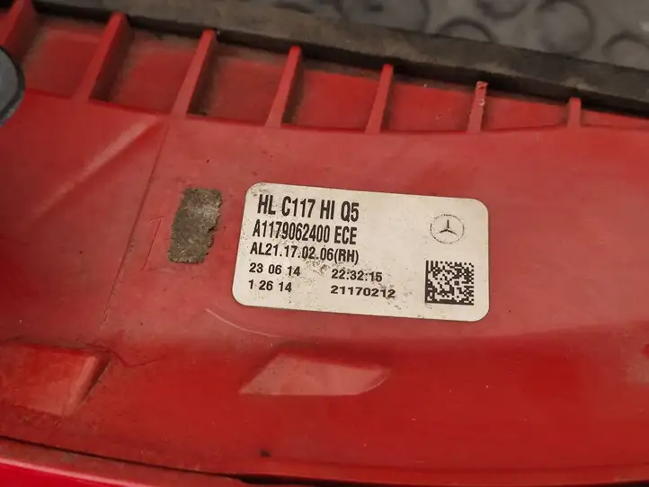 Mercedes-Benz CLA C117,X117,W117 (2013 - 2019) A1179062400 Задний фонарь в кузове — фото 9