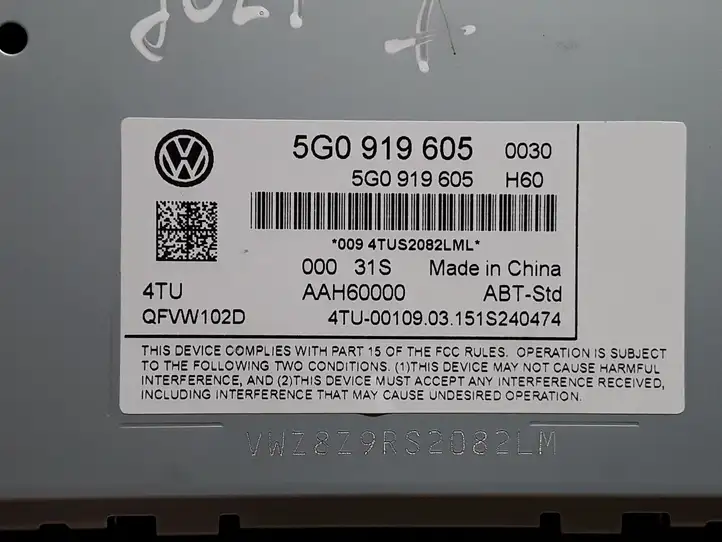Volkswagen Golf VII (2013 - 2019) 5G0919605 Магнитола / мультимедийная система — фото 4