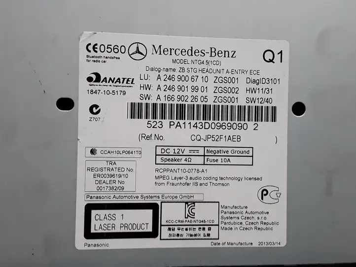 Mercedes-Benz B-class W246 (2011 - 2014) A2469006710 Магнитола / мультимедийная система — фото 3