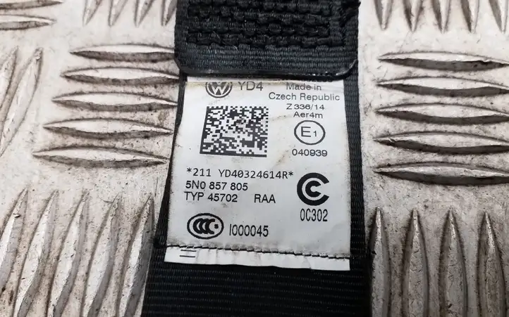 Volkswagen Tiguan (2011 - 2016) 5N0857805 Задний ремень безопасности — фото 3