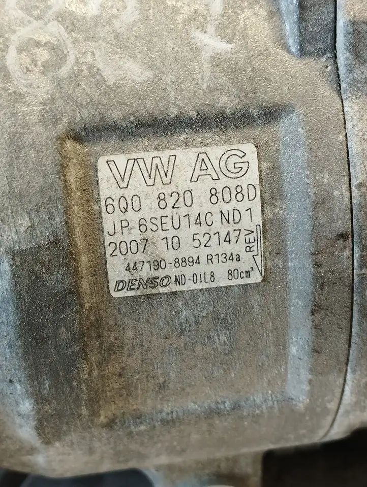 Volkswagen Polo (2005 - 2009) 6Q0820808D Компрессор (насос) кондиционера воздуха — фото 6